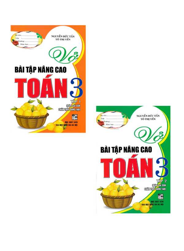 Combo Vở Bài Tập Nâng Cao Toán Lớp 3 - Tập 1 + 2 (Bám Sát SGK Chân Trời Sáng Tạo - Bộ 2 Cuốn)