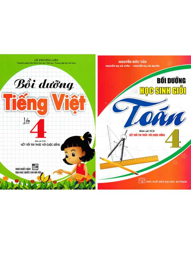 Combo Bồi Dưỡng Toán + Tiếng Việt 4 (Bám Sát SGK Kết Nối) (Bộ 2 Cuốn)