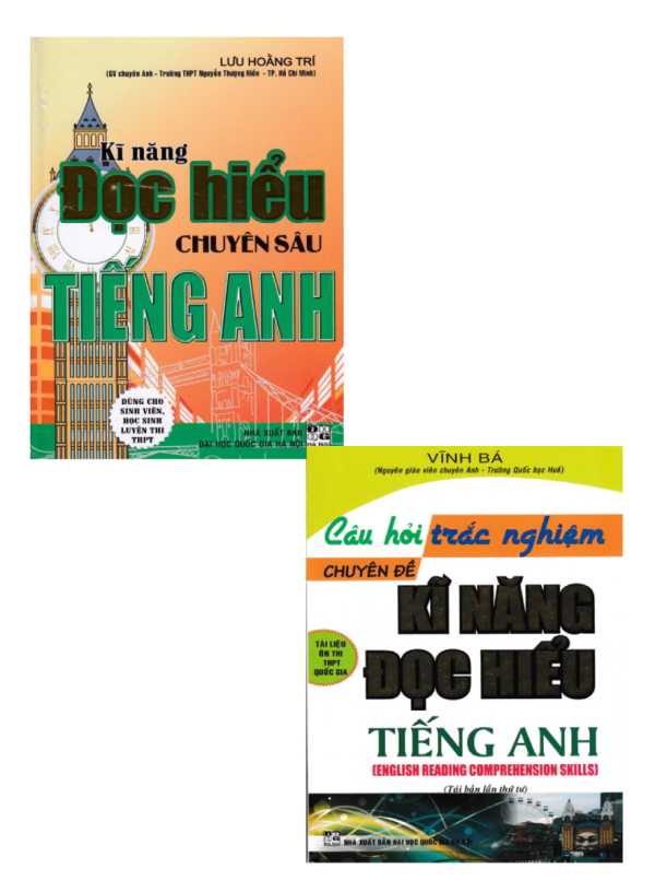 Combo Câu Hỏi Trắc Nghiệm Chuyên Đề Kỹ Năng Đọc Hiểu Tiếng Anh + Kĩ Năng Đọc Hiểu Chuyên Sâu Tiếng Anh (Bộ 2 Cuốn)