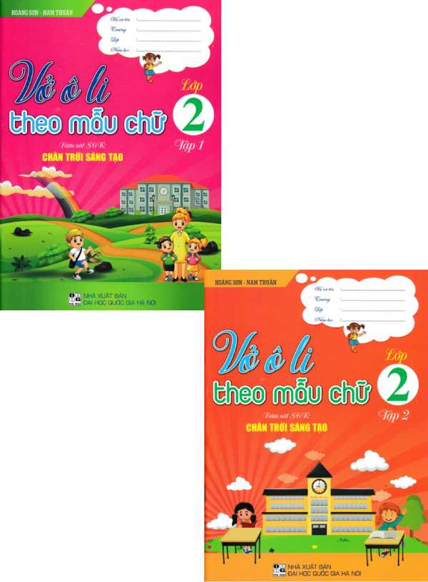 Combo Vở Ô Li Theo Mẫu Chữ Lớp 2 (Bám Sát SGK Chân Trời Sáng Tạo) (Bộ 2 Cuốn)