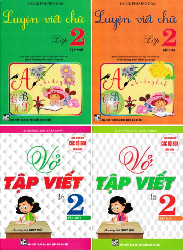 Combo Vở Tập Viết + Luyện Viết Chữ Lớp 2 (Theo Chương Trình Giáo Dục Phổ Thông Mới) (Bộ 4 Cuốn)