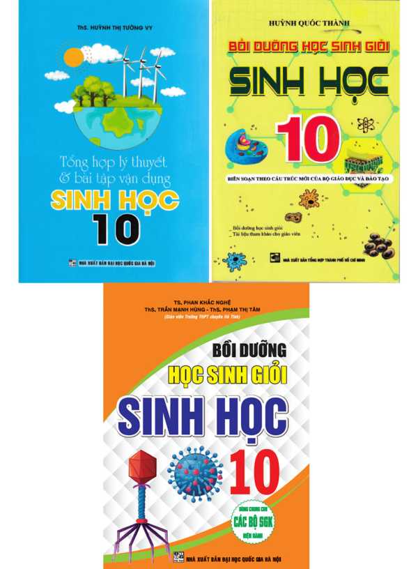 Combo Bộ Sách Bồi Dưỡng Học Sinh Giỏi Sinh Học 10 Huỳnh Quốc Thành - Phan Khắc Nghệ (Bộ 3 Cuốn)